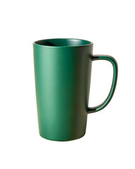 green mug isolated on white