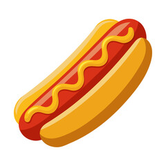 hot dog with mustard
