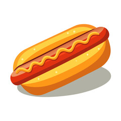 hot dog with mustard