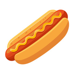 hot dog with mustard