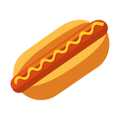 hot dog with mustard
