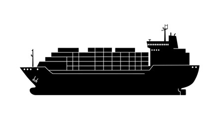 Obraz premium Industrial Maritime and Ocean Logistics Vessel Icon