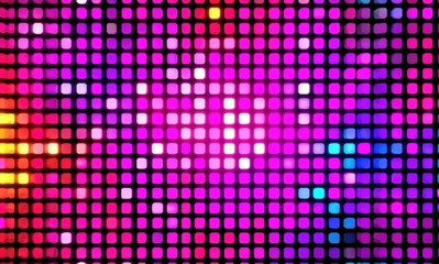 Colorful, vibrant LED grid display