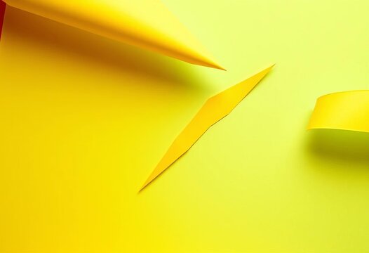 Yellow orange blue handmade paper cutout lightning bolt background, pop art comic style, paper, texture