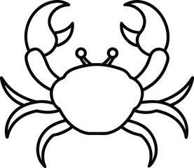 cartoon crab on white background
