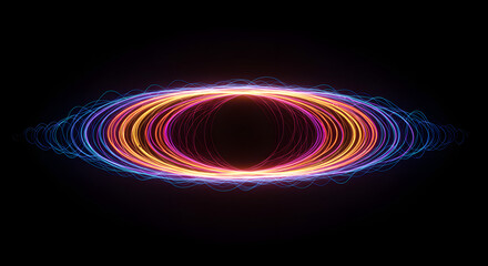 Obraz premium Cosmic Energy Portal: An abstract representation of a vibrant energy portal, pulsating with color, igniting curiosity and imagination.