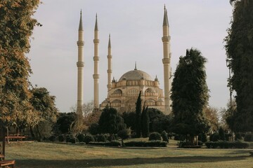 Majestic Mosque in the Park A Stunning View of Sabancı Central Mosque in Turkey