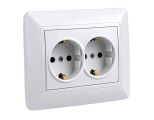  Double Wall Power Socket Isolated PNG