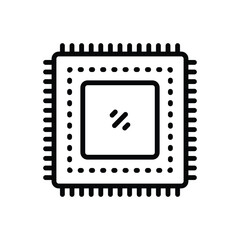 Black line icon for  cmos