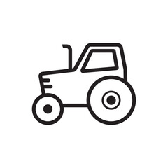 Tractor minimal line web icon simple template