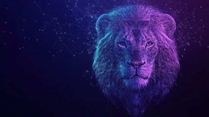 Lion's Head, Abstract Geometric Design