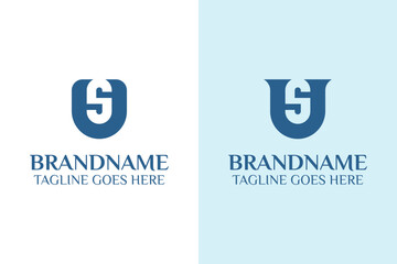 Letters US Monogram Logo Set, suitable for any brand with SU or US initials