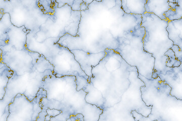 Beautiful Blue and Gold Marble Texture