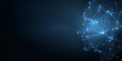 INTERFAZ FUTURISTA DE IA: LÍNEAS DE DATOS AZULES NEÓN