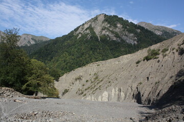 mountains in the snow