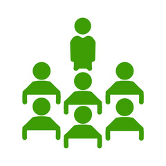 「集合研修・講演・リーダーシップのピクトグラム / Group Training, Lecture, and Leadership Pictogram」