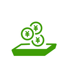 「会計・現金支払い・金銭受け渡しのピクトグラム / Cash Payment and Checkout Pictogram」