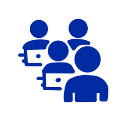 「PC学習・オンライン研修・テレワークのピクトグラム / Online Learning, Training, and Telework Pictogram」