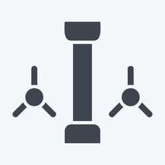 Icon Tidal Power. related to Natural Resources symbol. glyph style. design editable