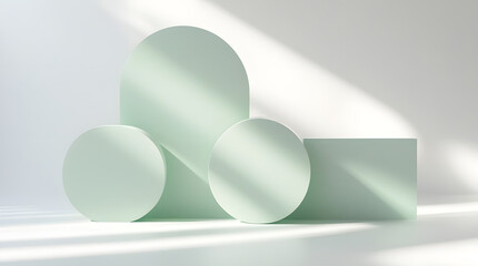 green abstract shapes