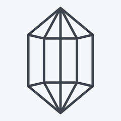 Icon Gem. related to Natural Resources symbol. line style. design editable