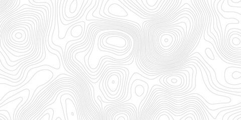 Abstract topography gray and white stylized height contour seamless line pattern topographic map discovery area map design white background.	