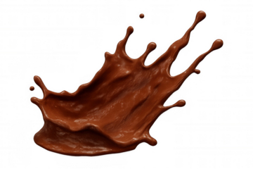 Smooth chocolate liquid bursting with dynamic energy, revealing luxurious texture and fluid motion against translucent surface