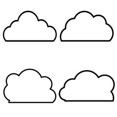 Premium set of cloud line icons. Simple pictograms pack. Stroke vector illustration on a white background. Modern outline style icons collection. EPS 10