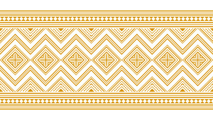 Golden yellow seamless ethnic pattern. Geometric seamless ethnic pattern. Design for background,...