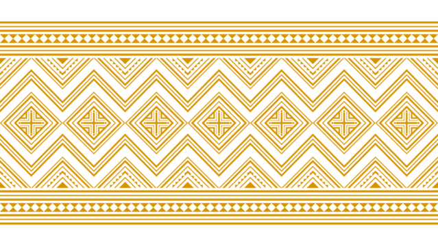 Golden yellow seamless ethnic pattern. Geometric seamless ethnic pattern. Design for background, wallpaper, illustration, fabric, clothing, carpet, textile.