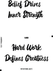 Hard Work Defines Greatness    -Motivation Vector Bold Cursive Text Hand Lettering For Daily Inspiration Posters