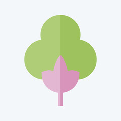Icon Cotton Organic. related to Natural Resources symbol. flat style. design editable