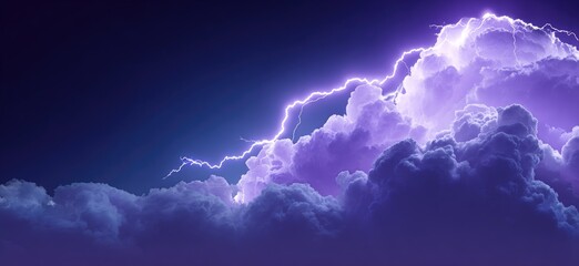 Dramatic lightning storm clouds