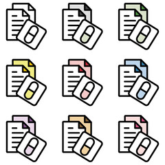 イラストアイコンセット：医療ファイル	
