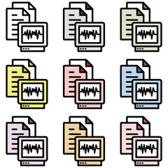 イラストアイコンセット：医療ファイル	
