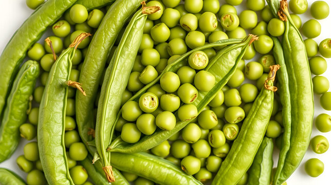 green peans in pea pod png. fresh green beans full of vitamins isolated. green pea pod top view flat lay isolated. healthy beans for vegan vegetarian summer eating isolated