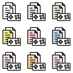 イラストアイコンセット：ゲームコントローラーファイル	
