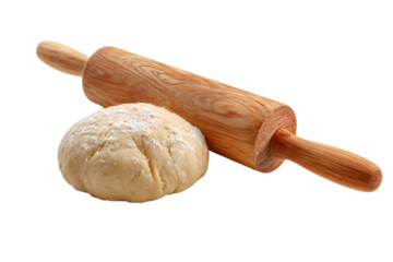 Dough and rolling pin baking bread preparation cooking food