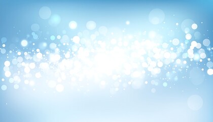 Light blue background with white bokeh