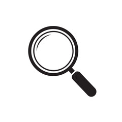 Minimalist Simple Magnifying Glass Tool Search and Discovery Icon Graphic