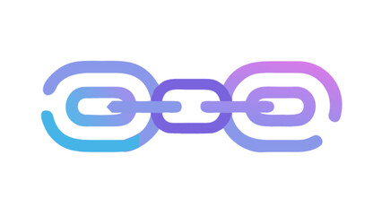 Gradient chain link vector illustration for connection concept and network symbol digital design asset