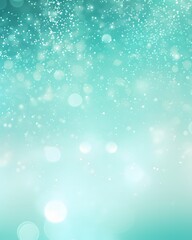 반짝이는 눈송이 배경의 푸른 그라데이션