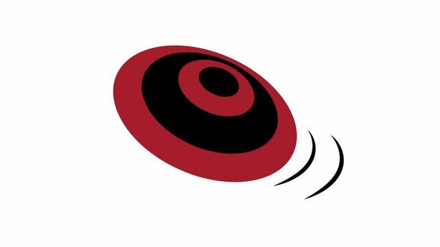 frisbee icon animation simple flat