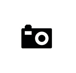Modern camera silhouette icon set design