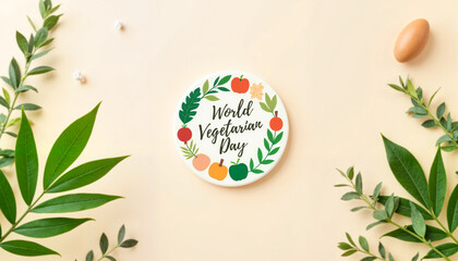 World Vegetarian Day celebration with fresh vegetables on table