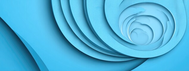 Abstract blue layered circles