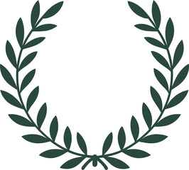 Fototapeta premium Laurel wreath for victory and peace, suitable for awards, certificates, logos, and victorythemed designs for various projects and celebrations.