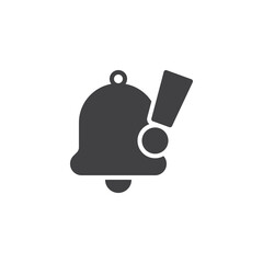 Security alert bell solid icon