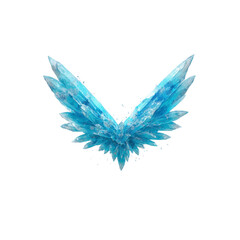 Naklejka premium Abstract Crystalline Wings Frozen Flight Design Element