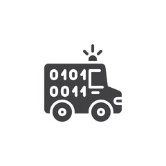 Incident response vehicle solid icon